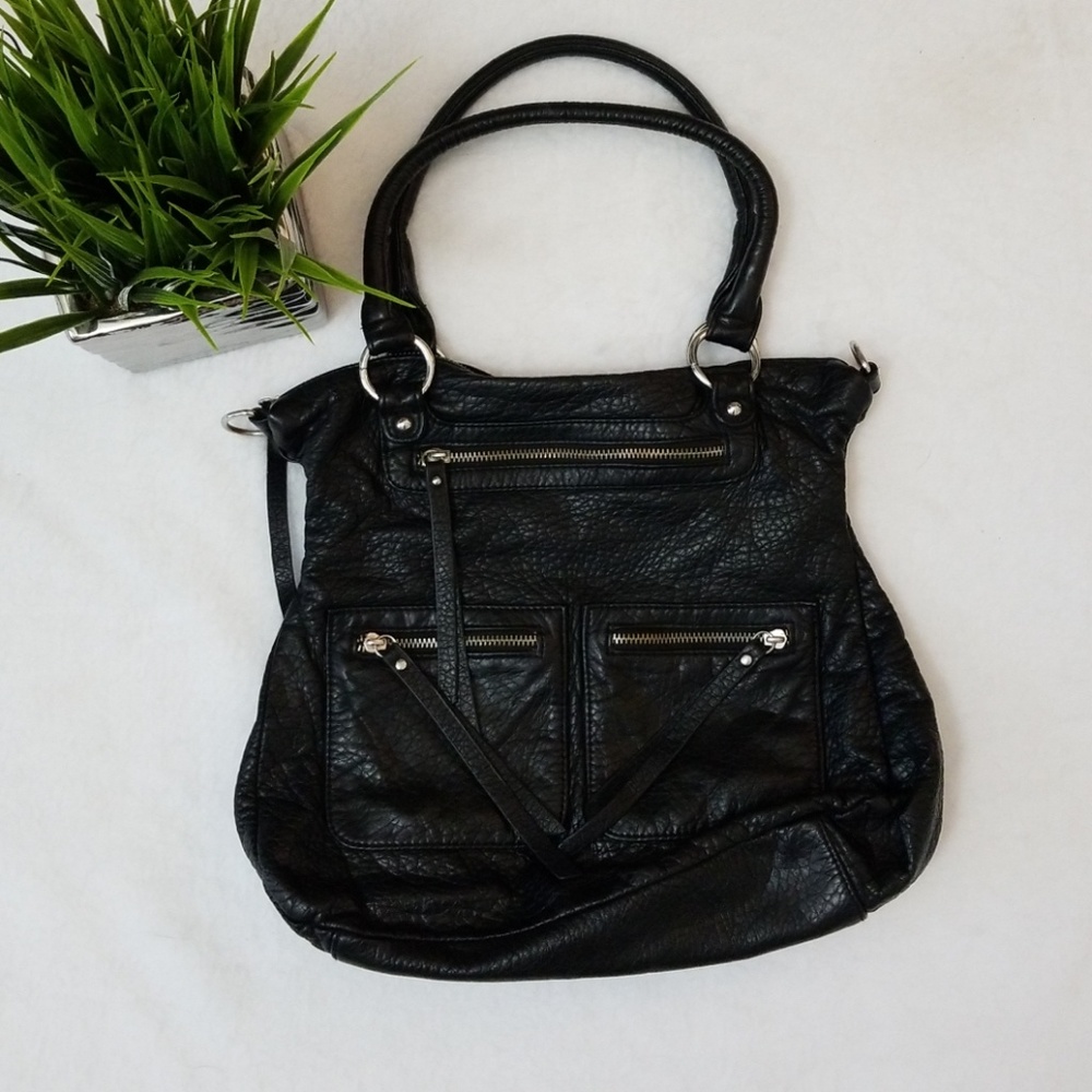 Mossimo Black Faux Leather Bag